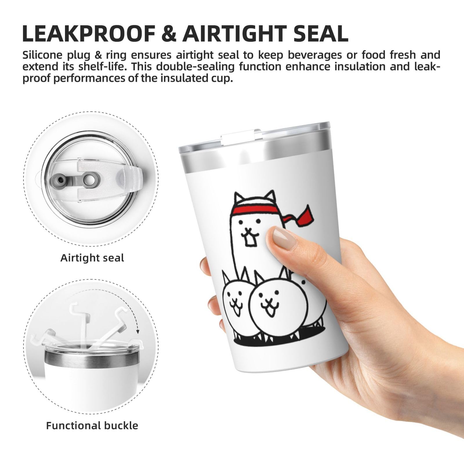 にゃんこ大戦争バトルキャット ステンレス製マグカップ保冷保温