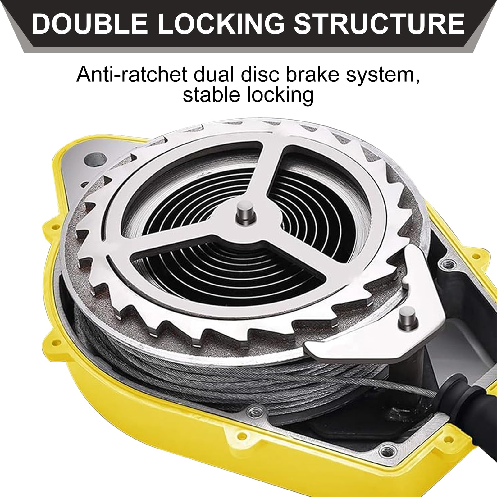 Höhensicherungsgerät 3m/5m/7m/10m/15m/20m, Multifunktionale Absturzsicherung Einziehbar, Fallschutz Absturzsicherung Dachdecker, Maximale Belastung:150kg (Yellow, 10m)