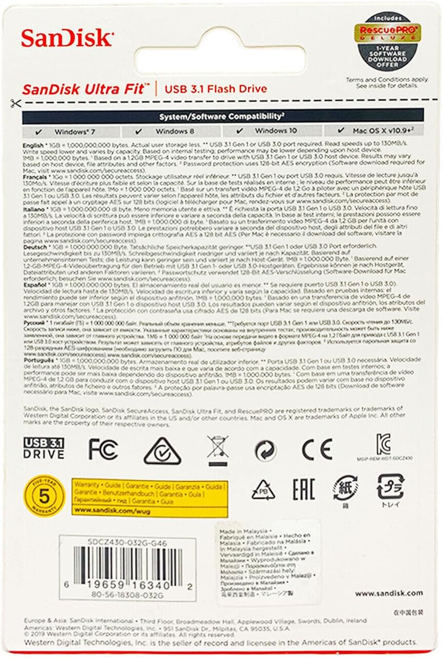 SanDisk 32GB USB Flash Drive (SDCZ430-032G-A46)