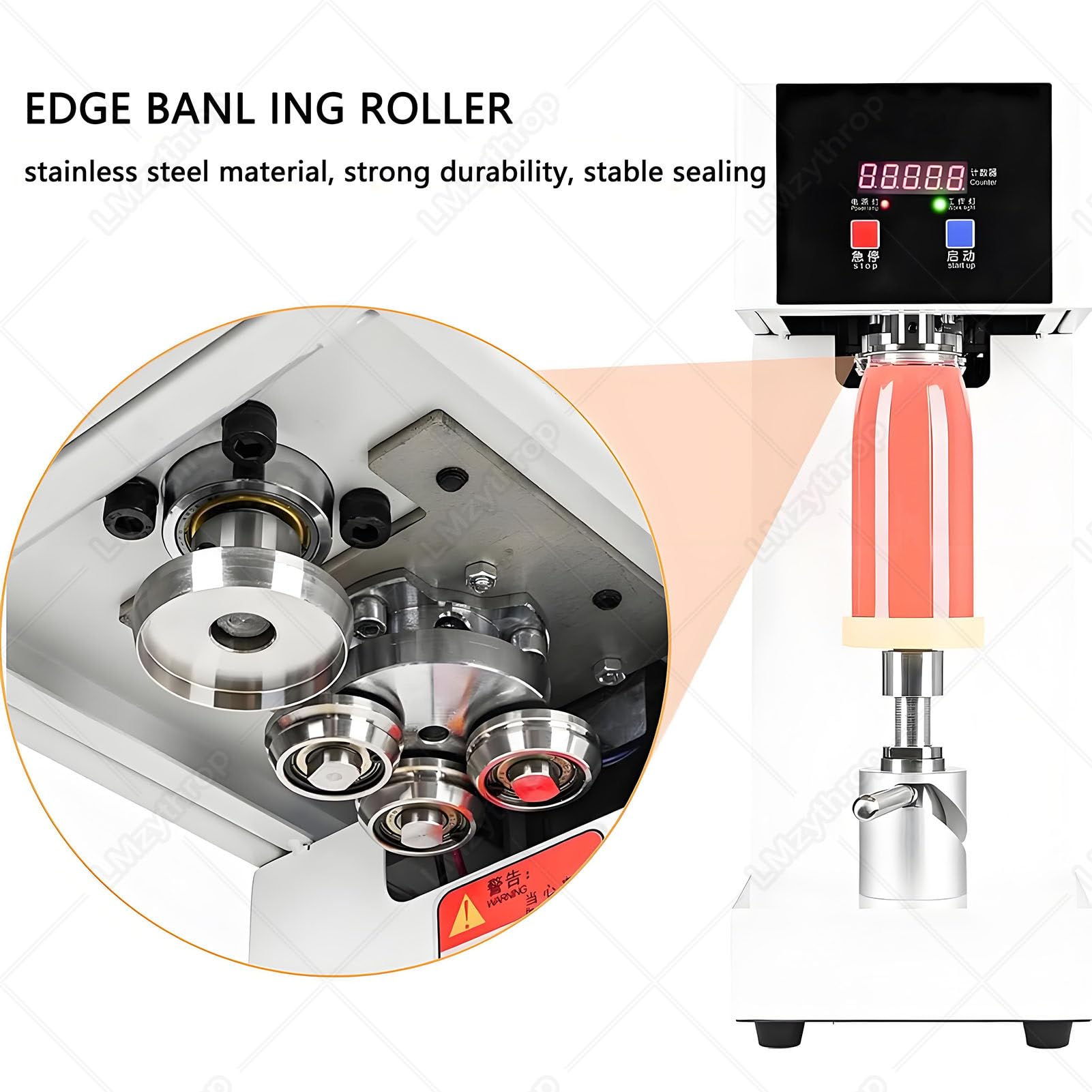 Sigillatrice Automatica per Lattine, Semi-Automatic Can Sealing Machine White