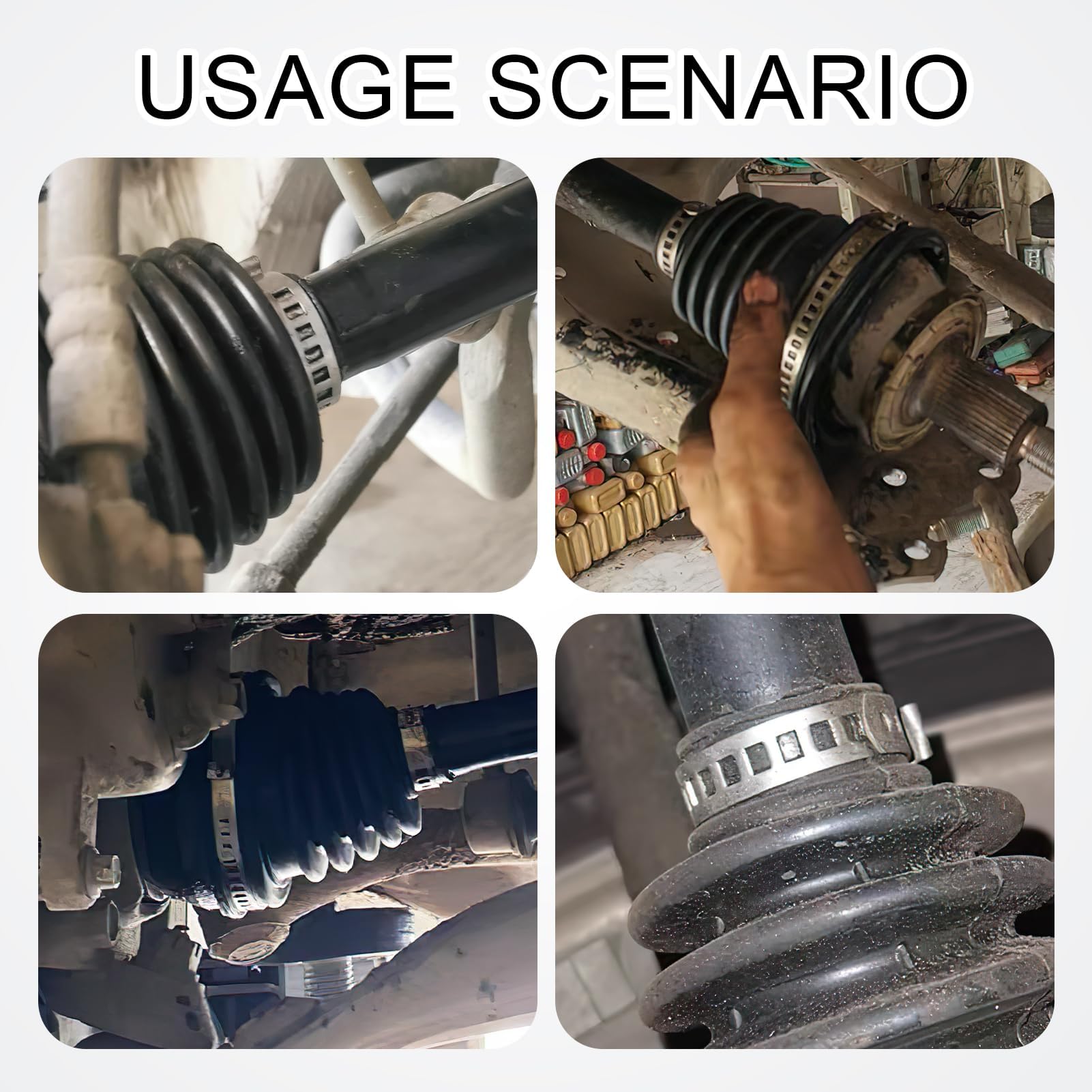 Kit 10 Fascette Per Giunto Omocinetico - Morsetti Metallici Regolabili Per Auto E ATV - 5 Grandi E 5 Piccole - Foto 7