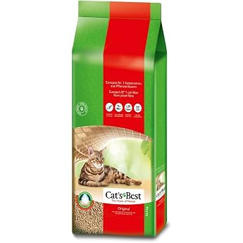 Cat's Best Original Cat Litter 100% Vegetable Cat Clumping Litter with Maximum Absorbency   Naturally Actively Fights Odours 17.2 kg/40 L