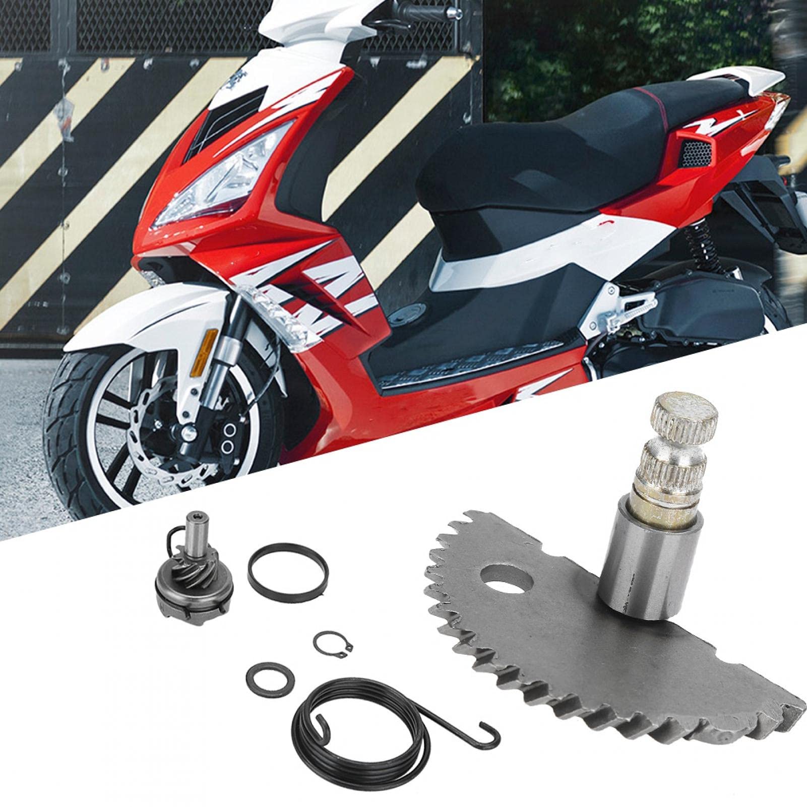 Yctze pour kickstarter speedfight 3 lc Ensemble de pignon de renvoi d'arbre de démarrage en aluminium pour cyclomoteur GY6 50CC 80CC 139QMB pour scooter 50cc longjia