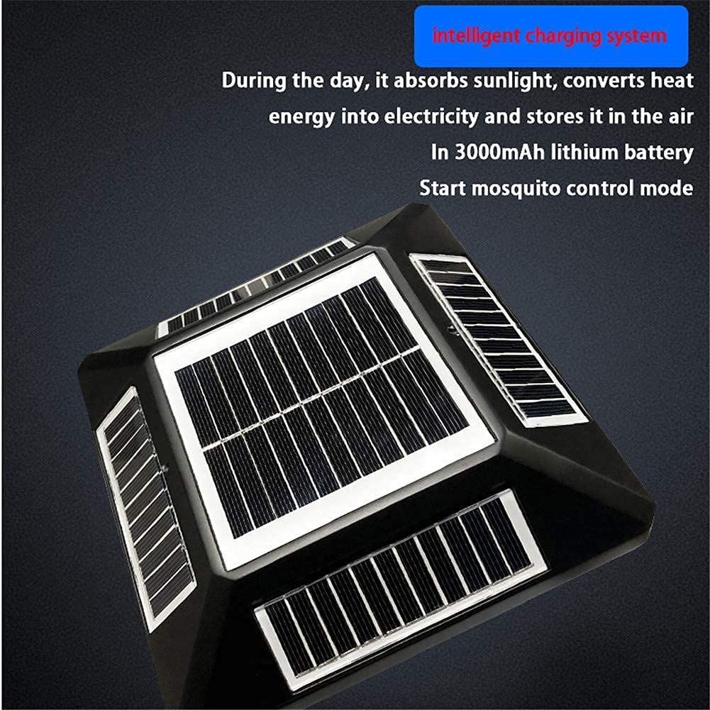Lampada antizanzare Solare, Lampada antizanzare elettrica Ricaricabile Anti Moskito con Pannello Solare Lampada USB utilizzata per Interni ed Esterni