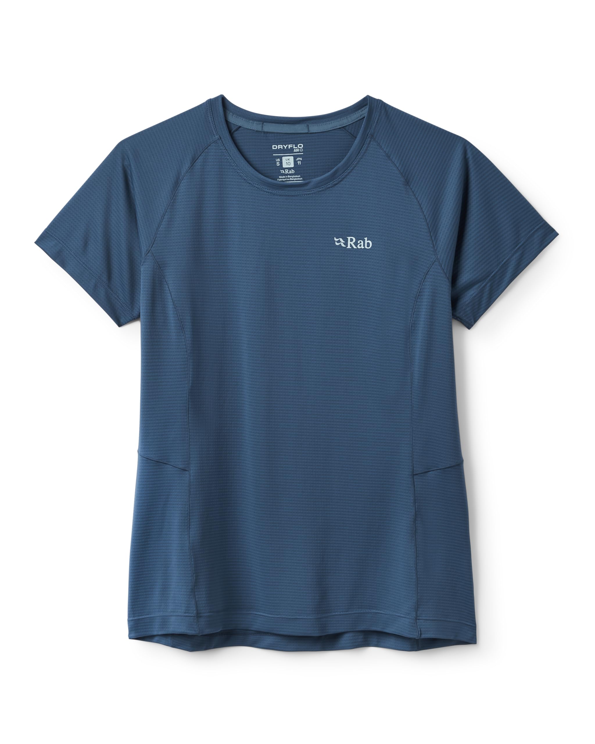 Rab Women’s Sonic Tee - Lightweight Breathable Short-Sleeve T-Shirt for Trail Running & Trekking - Tempest Blue - 12