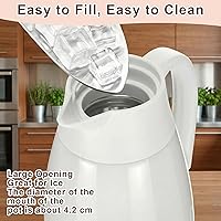 Vista 3 de Norme 2 jarras térmicas de café de acero inoxidable aisladas para líquidos calientes, dispensador térmico de jarra con cepillos para mantener