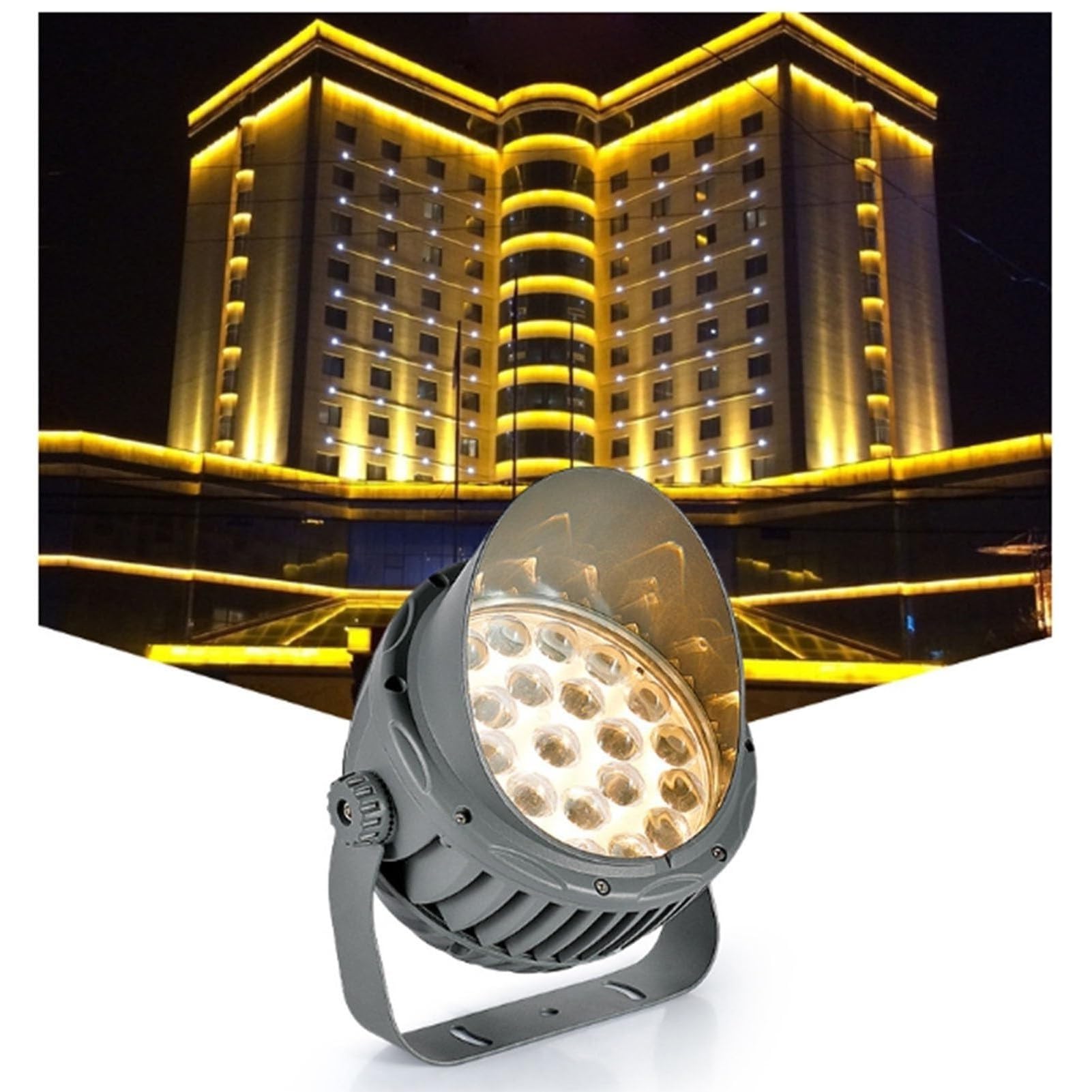 LED Luces De Paisaje - Foco Giratorio, Foco LED 220V CA, Proyectores De Largo Alcance, Focos LED Para Exteriores Con Protección IP65, Bañador De Pared De Luz Estrecha(White Light,18W)