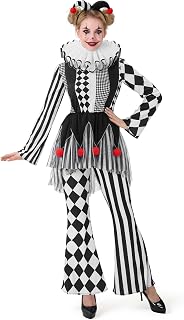 Spooktacular Creations Halloween Circus Clown Costume Women, Black and White Clown Set, Womens Halloween Costumes 2026