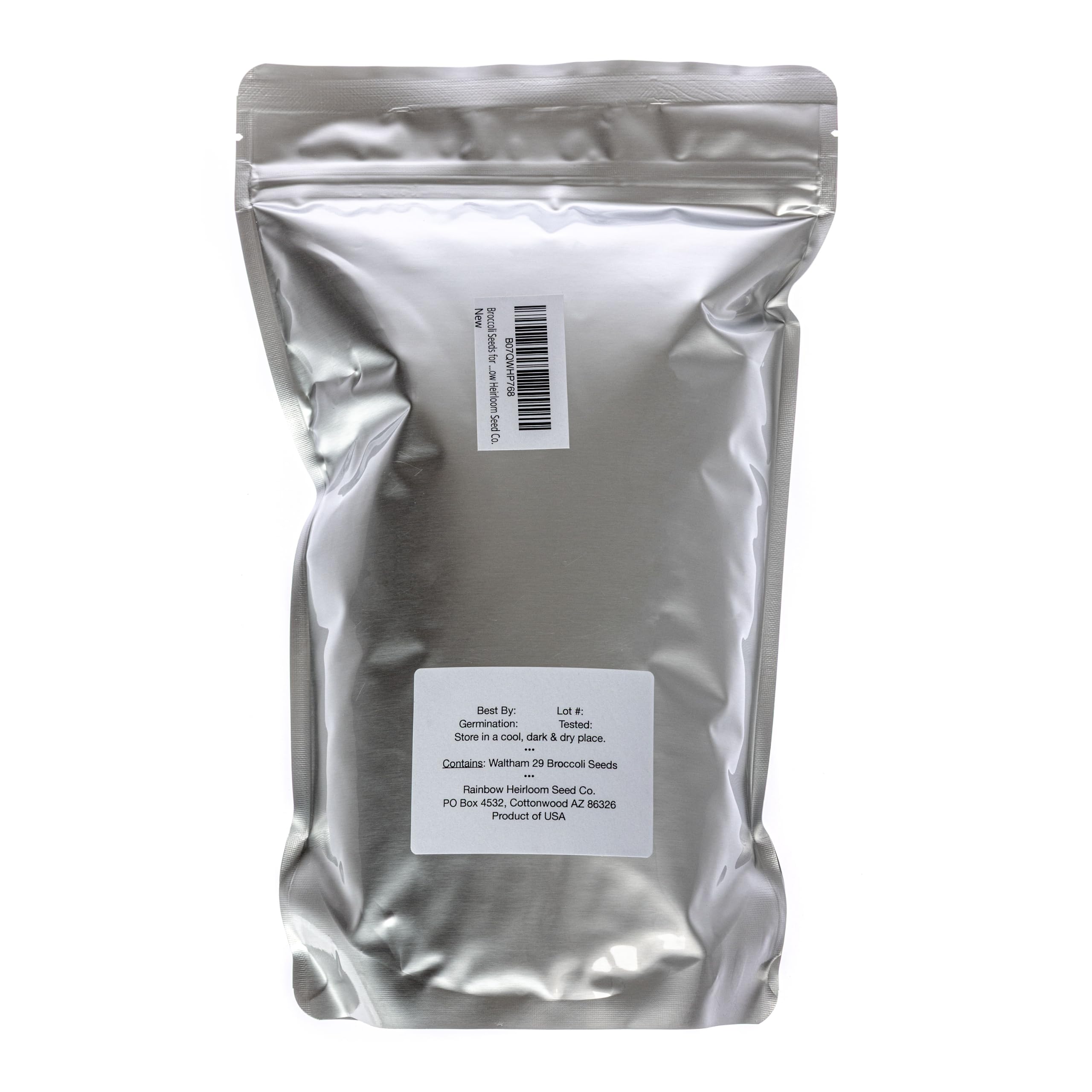 Semillas de brotación de brócoli para brotes de brócoli y microgreens | Variedad Waltham 29 | Semillas reliquia no transgénicas | Bolsa resellable de 2.5 libras | Perfecto para tarro de germinación y