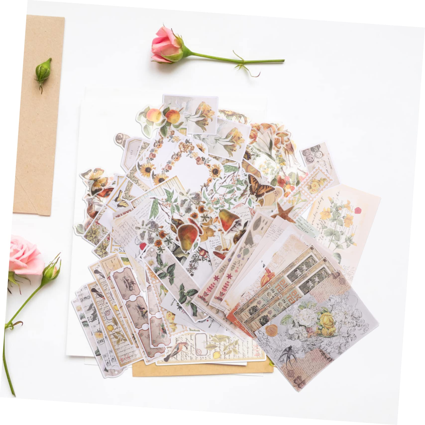 Operitacx 5sets Carta Decorativa Per Scrapbooking Materiale Fai Te Per Album Fotografici e Journaling Kit Adesivi Con Design Elegante e Sicuro Per Creazioni Artistiche