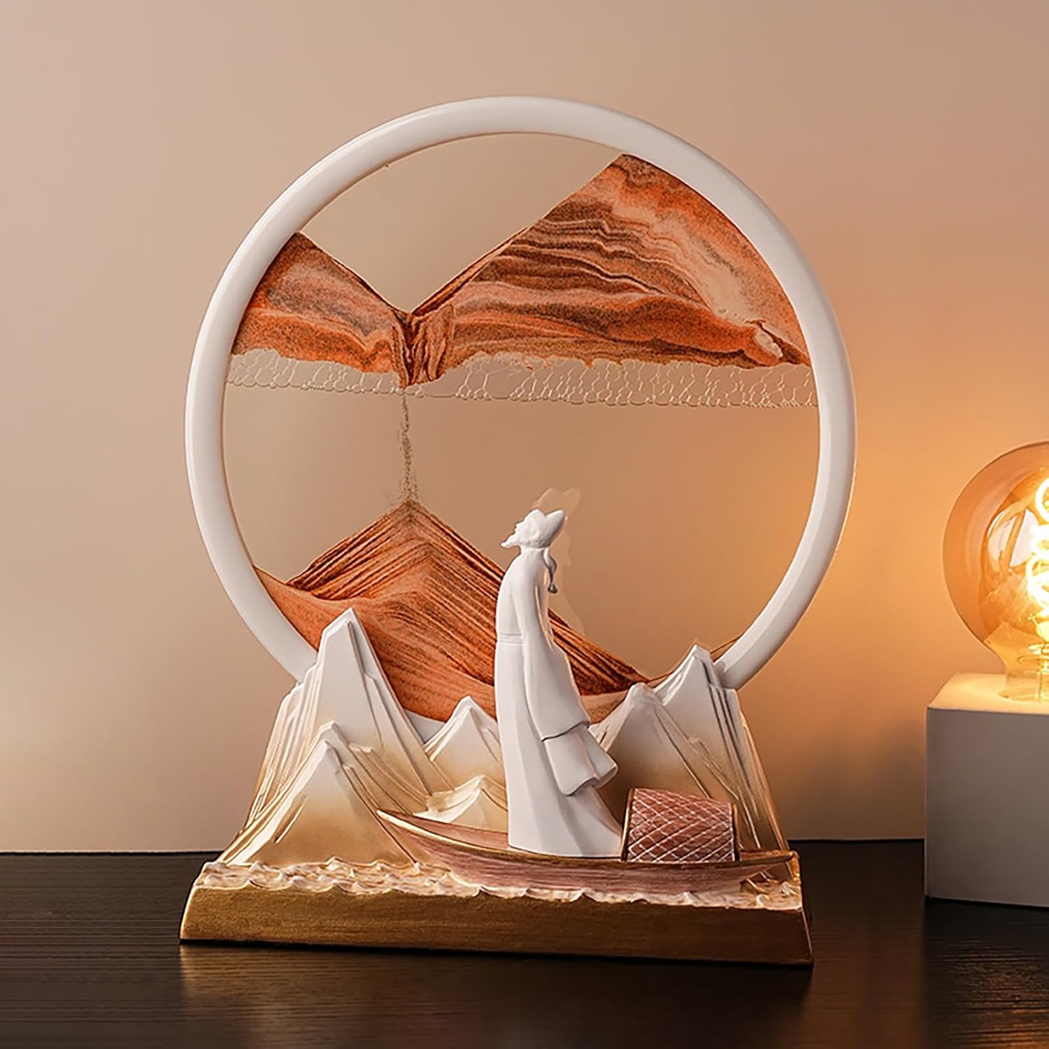 TaLcuS Moving Sand Art Picture Liquid Motion,3D Hourglass Deep Sea Sandscape Liquid Motion Display Painting Relaxing Desktop Home Office Work Decor Art Toys (Color : A1)