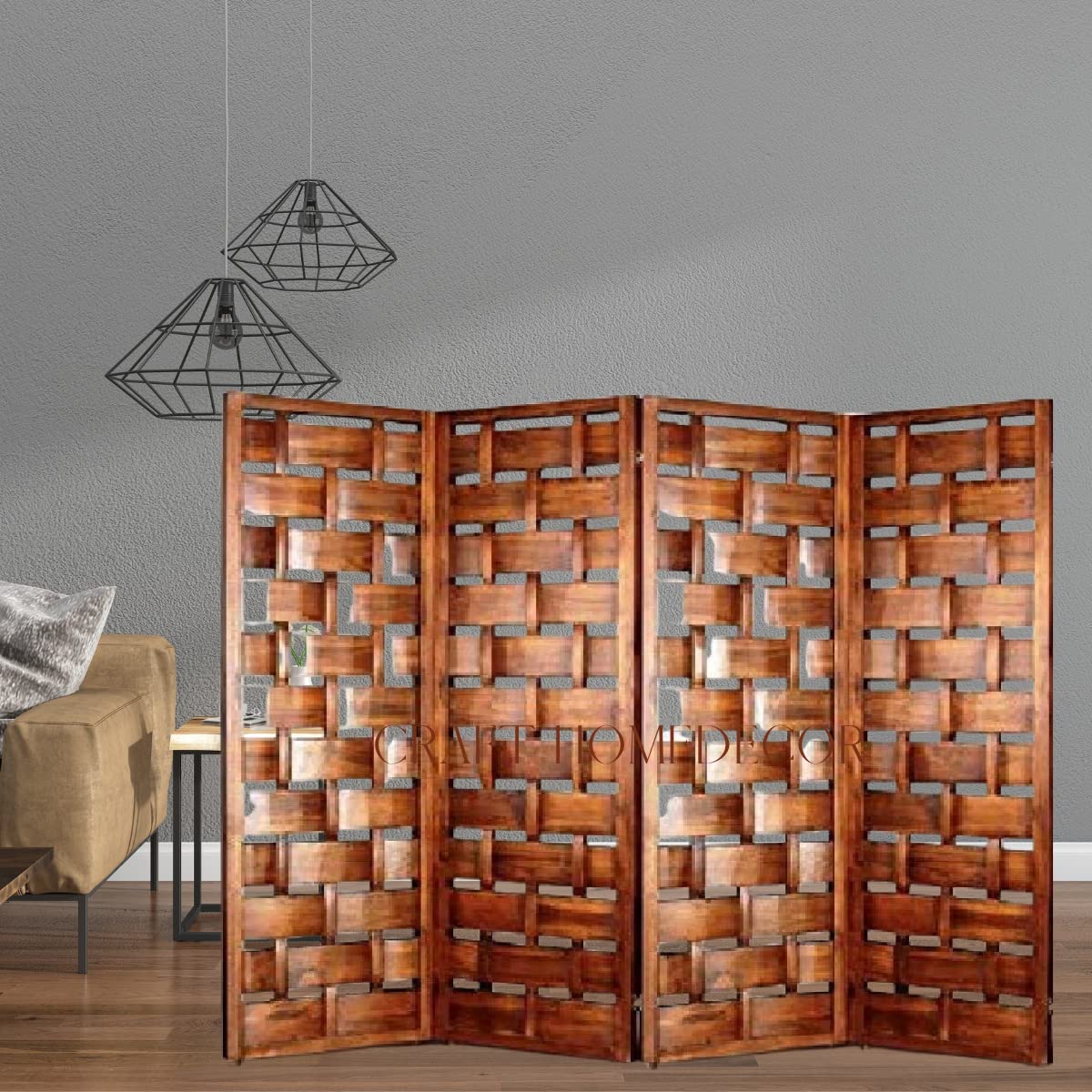 Buy CRAFT HOMEDECOR Wooden Room Partition for Living Room,Room Divider