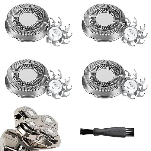 Shaver Replacement Blades,Silver Shaver Head Replacement Blade compatible with Skull Shaver for Pit-bull Gold Platinum PRO Electric Razor Shaver