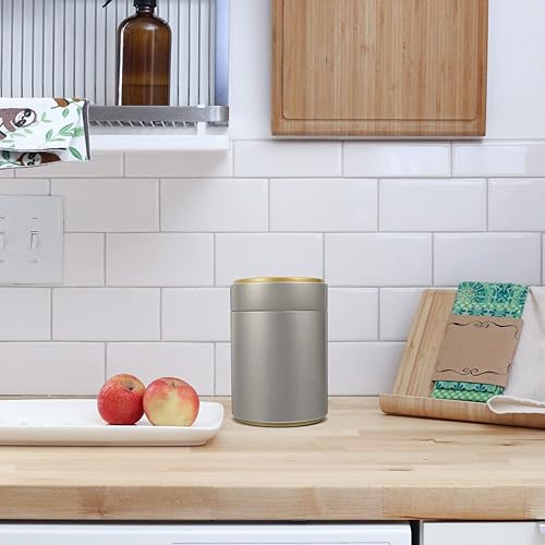 Miniatura 8 de Hemoton Latas de café vacías para té con tapas herméticas, recipiente de té para bolsas de té y té sueltas, recipientes de cocina pequeños para té,