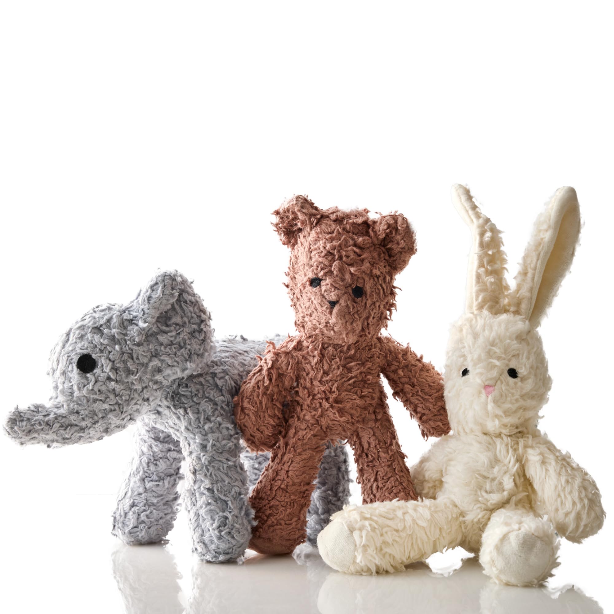 Plüsch-Hundespielzeug aus strapazierfähiger Baumwolle mit Kokosfüllung für alle Hunderassen, Bär, Hase, Elefant (ohne Korb), Einheitsgröße