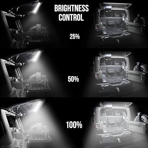 Miniatura 9 de BooYu RGBW - Puerta trasera de cristal para puerta de elevación, barra de luz LED, RF, inalámbrica, para puerta trasera, para campamento, puerta