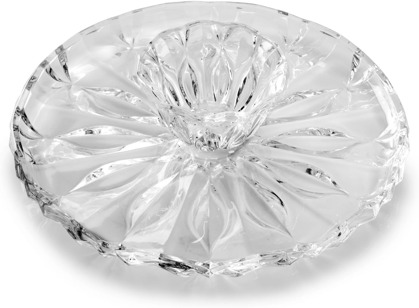 Mikasa Blossom Glass ChipandDip, 12 (Pack of 2), Clear