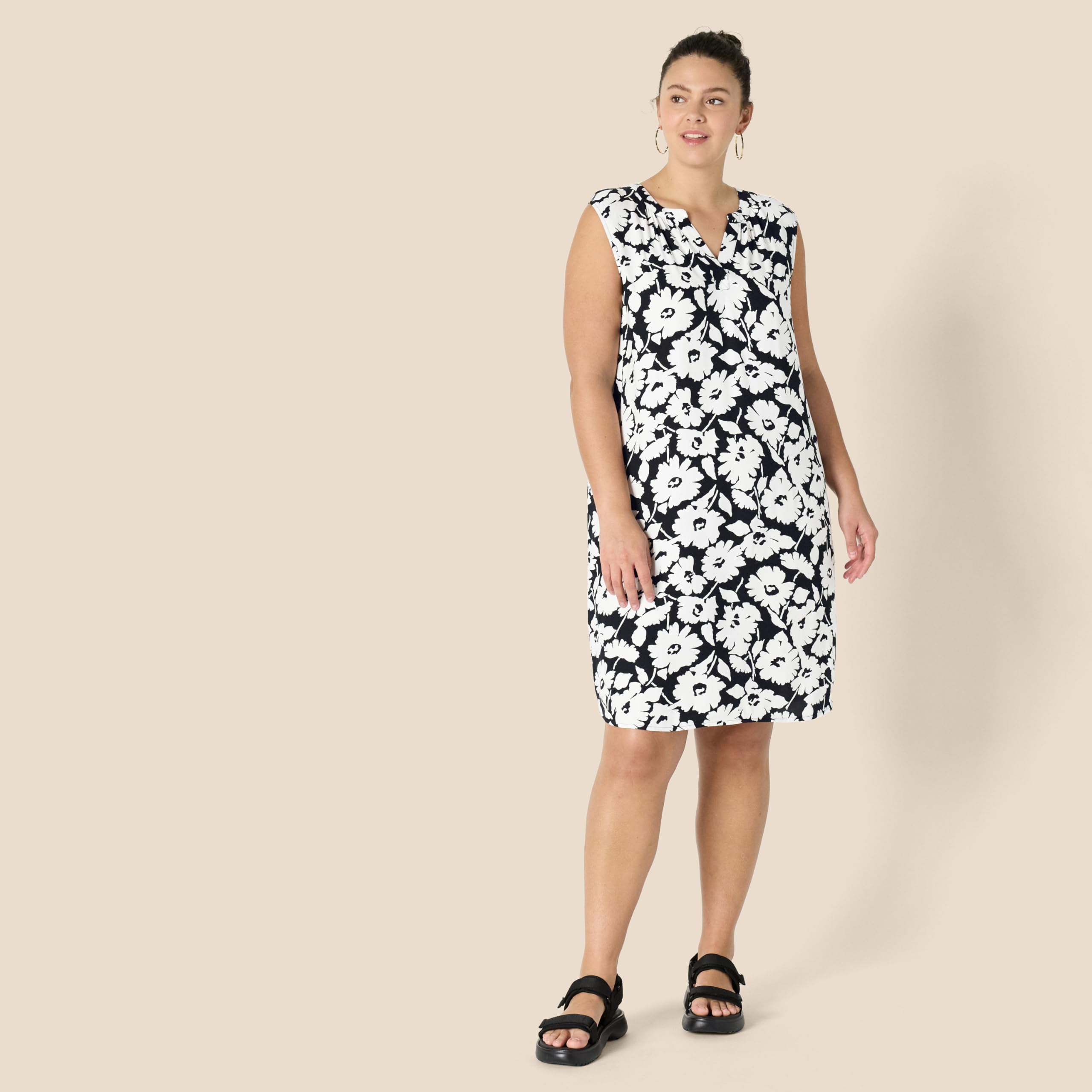Amazon Essentials Mujer Vestido Recto de Tejido sin Mangas