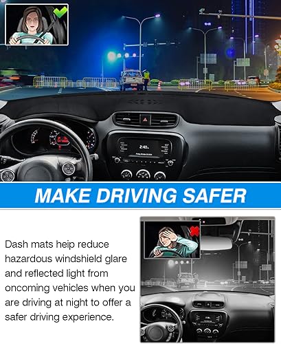 Miniatura 14 de Cartist - Funda de salpicadero, alfombrilla antideslizante, protector de rayos ultravioleta, antirreflejos