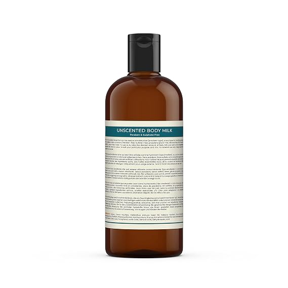 Mystic Moments | Body Milk Botanical Skincare Base 500g | Unscented Moisturising Lotion with Aloe Vera, Shea Butter & Apricot Oil | Lightweight Customisable Body Care Base
