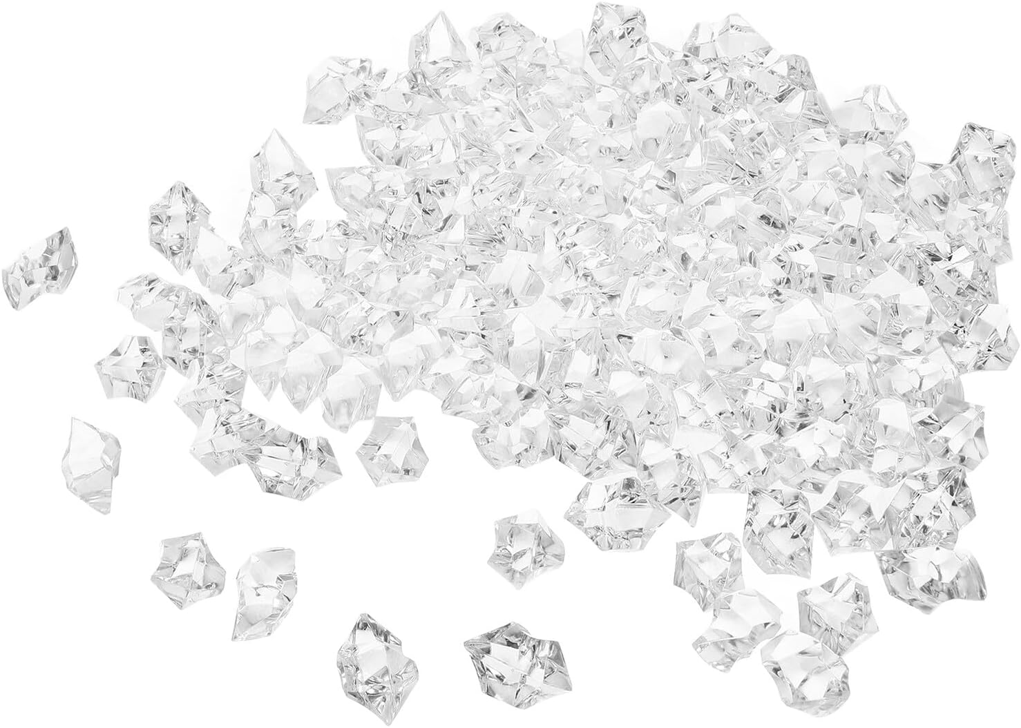 MAGICLULU 260pcs Acrylic Ice Cubes Crushed Ice Rocks Vase Fillers Decorative Gems for Wedding Table Centerpieces and Home Décor