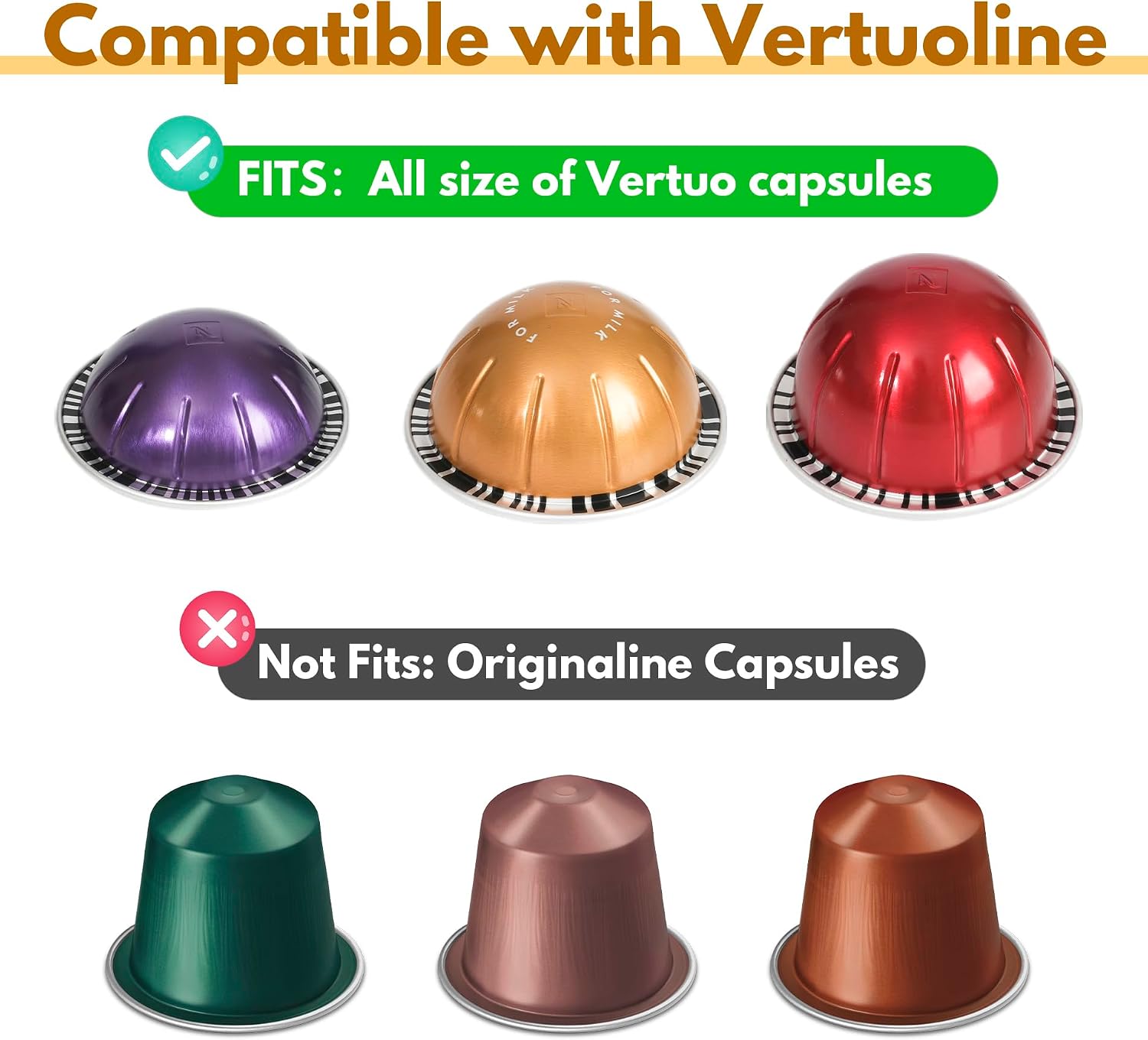 Aluminum Foil Lids Compatible with Nespresso Vertuo Reusable Pods, 240 PCS Foil Seal Cover for Refill Espresso Coffee Capsule, Compatible with Nespresso Refillable Capsule image 4