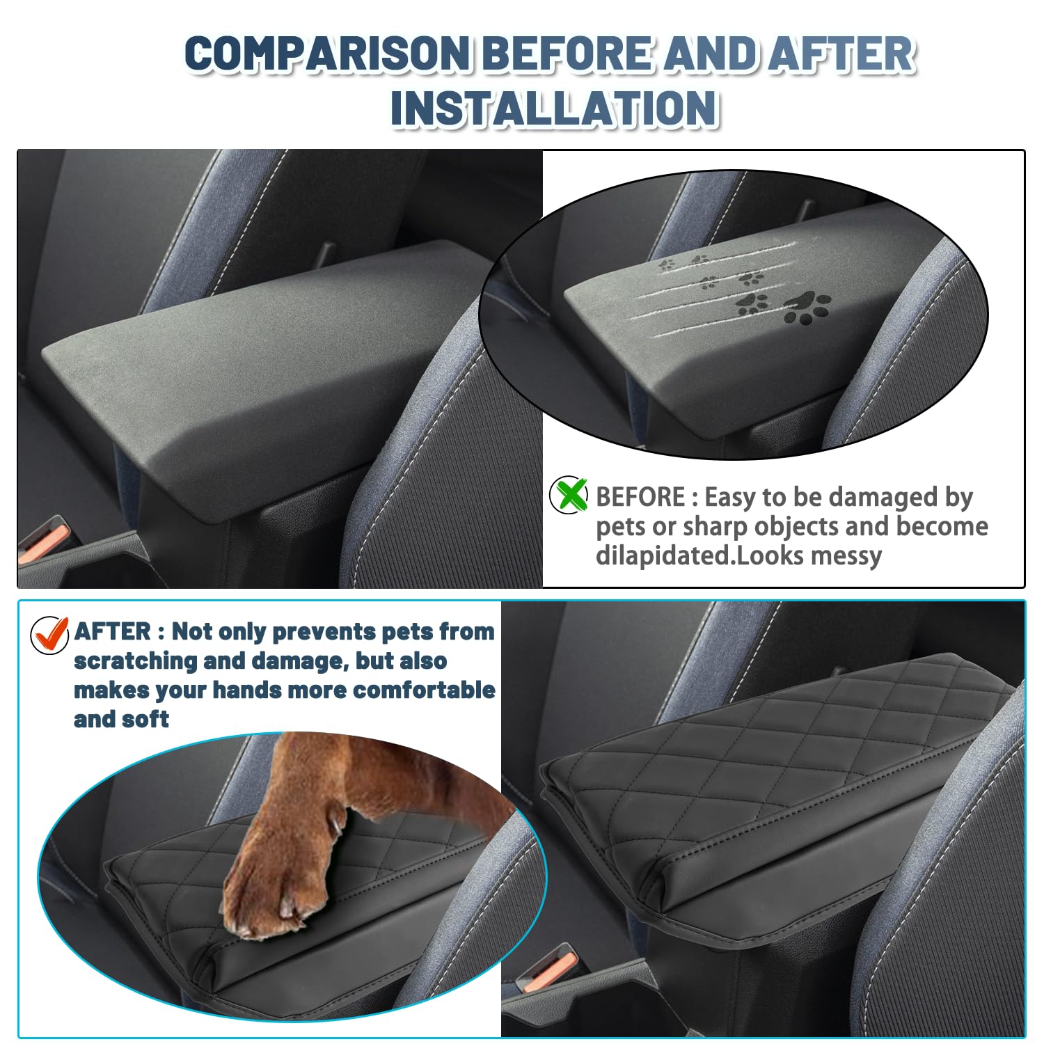Ruiya Compatible avec Dacia Duster 3 2024 2025 2026 Housse d'accoudoir central, Couvercle de boîte d'accoudoir Étui de Protection Console Protection d'accoudoir Dacia Duster Accessoire