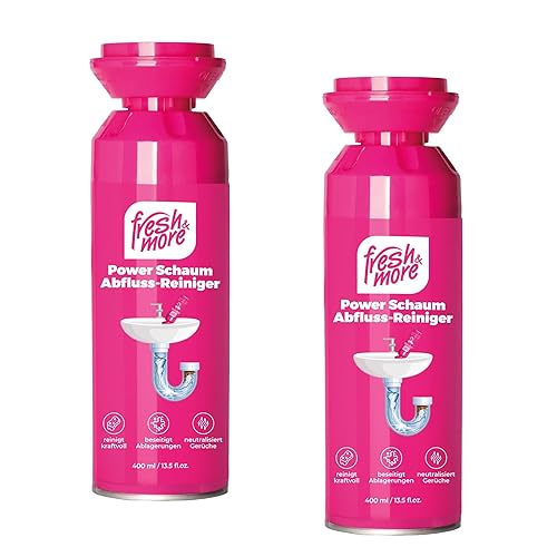 Fresh & More Abflussreiniger 2x 400ml Power Schaum für verstopfte