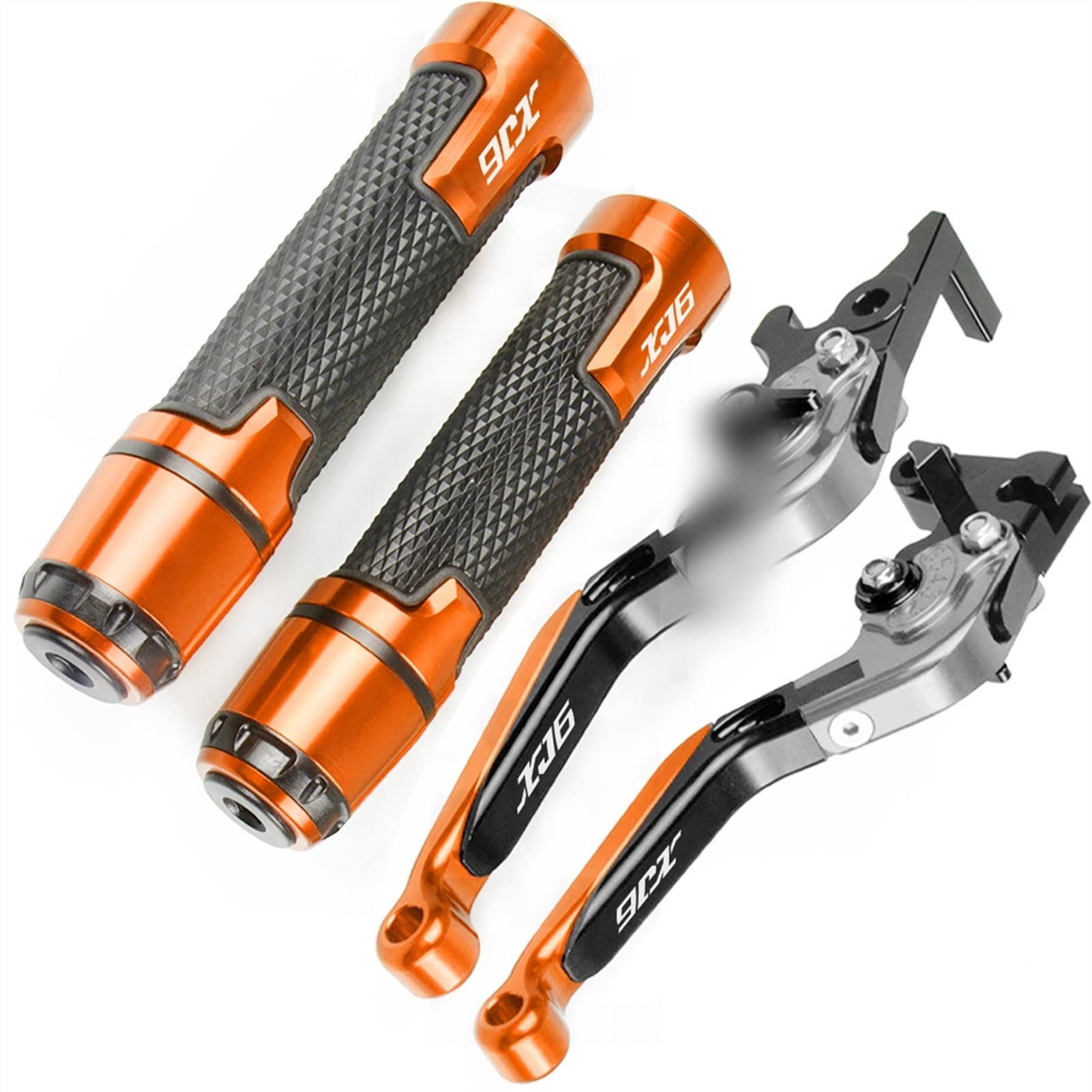 Moto Leva Di Frizione Del Freno + 22 MILLIMETRI Manopole Maniglia Grip Manubrio Per Yamaha XJ6 N DIVERSIONE 2009 2010 2011 2012 2013 2014 2015