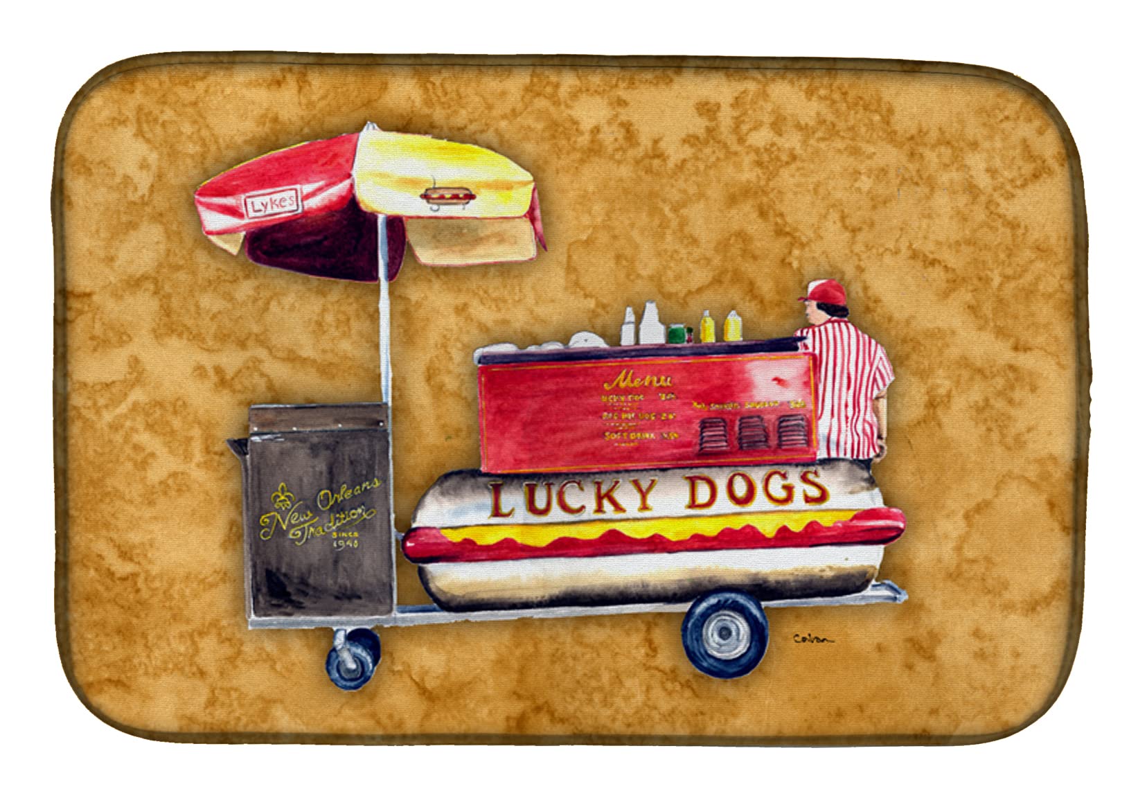 Tapis de séchage vaisselle à motif hot dog pour égayer votre cuisine