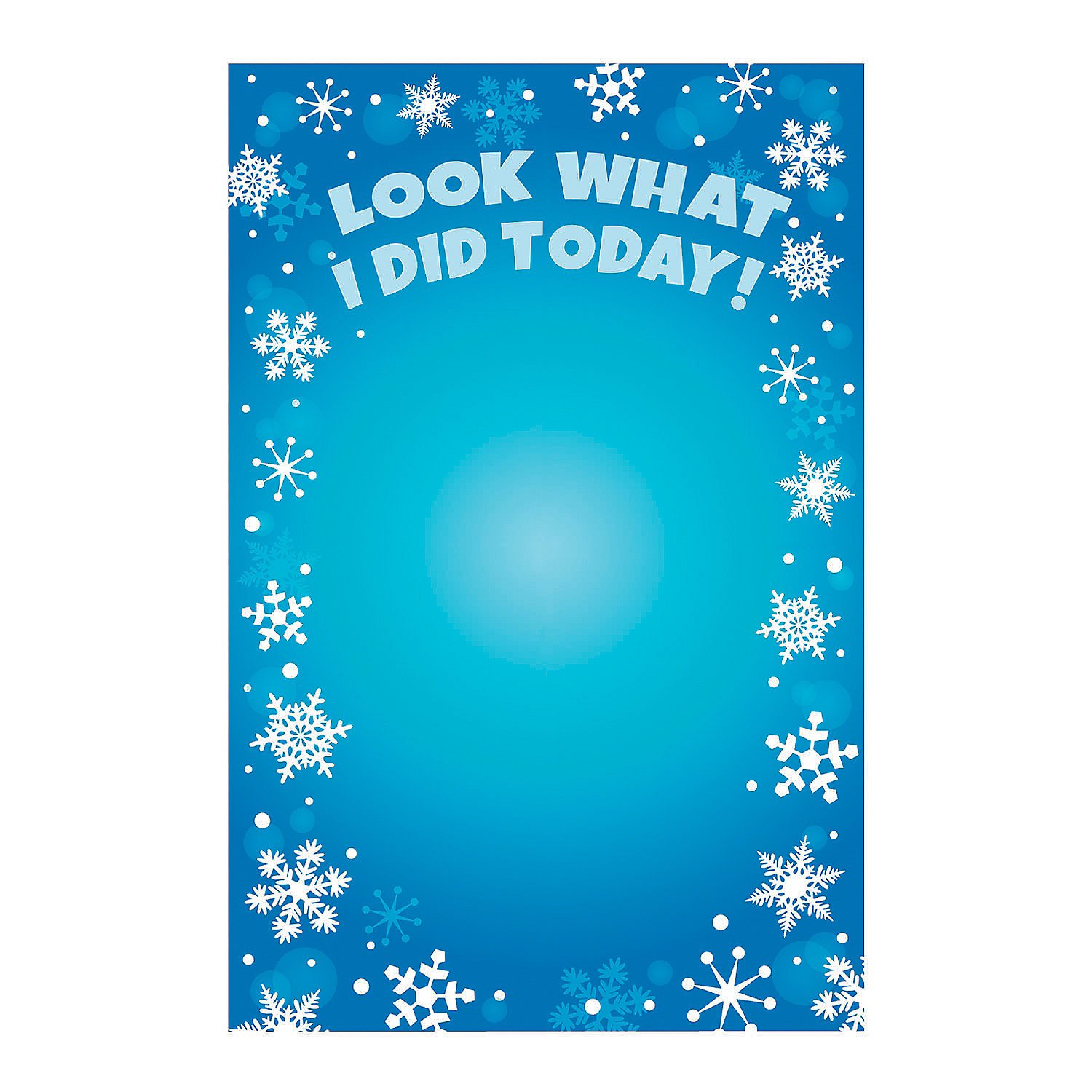 Fun Express Look What I Did Today Jumbo Posters - Engaging Interactive Educational Activity Posters for Kids - Classroom Learning School Projects Creative Expression & Display - 22" x 28" - 12 Pieces