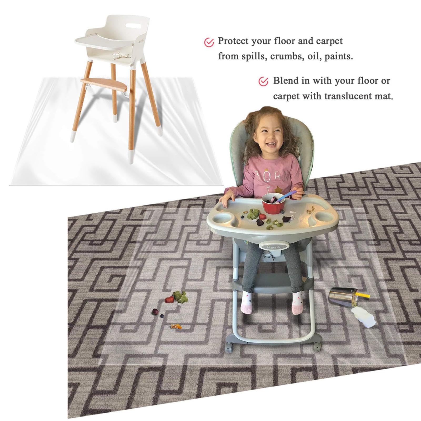 Sous-main de bureau en PVC transparent imperméable pour la maison et le bureau, tapis de table en tissu doux transparent personnalisable, 70 x 100 cm, 2 mm d'épaisseur