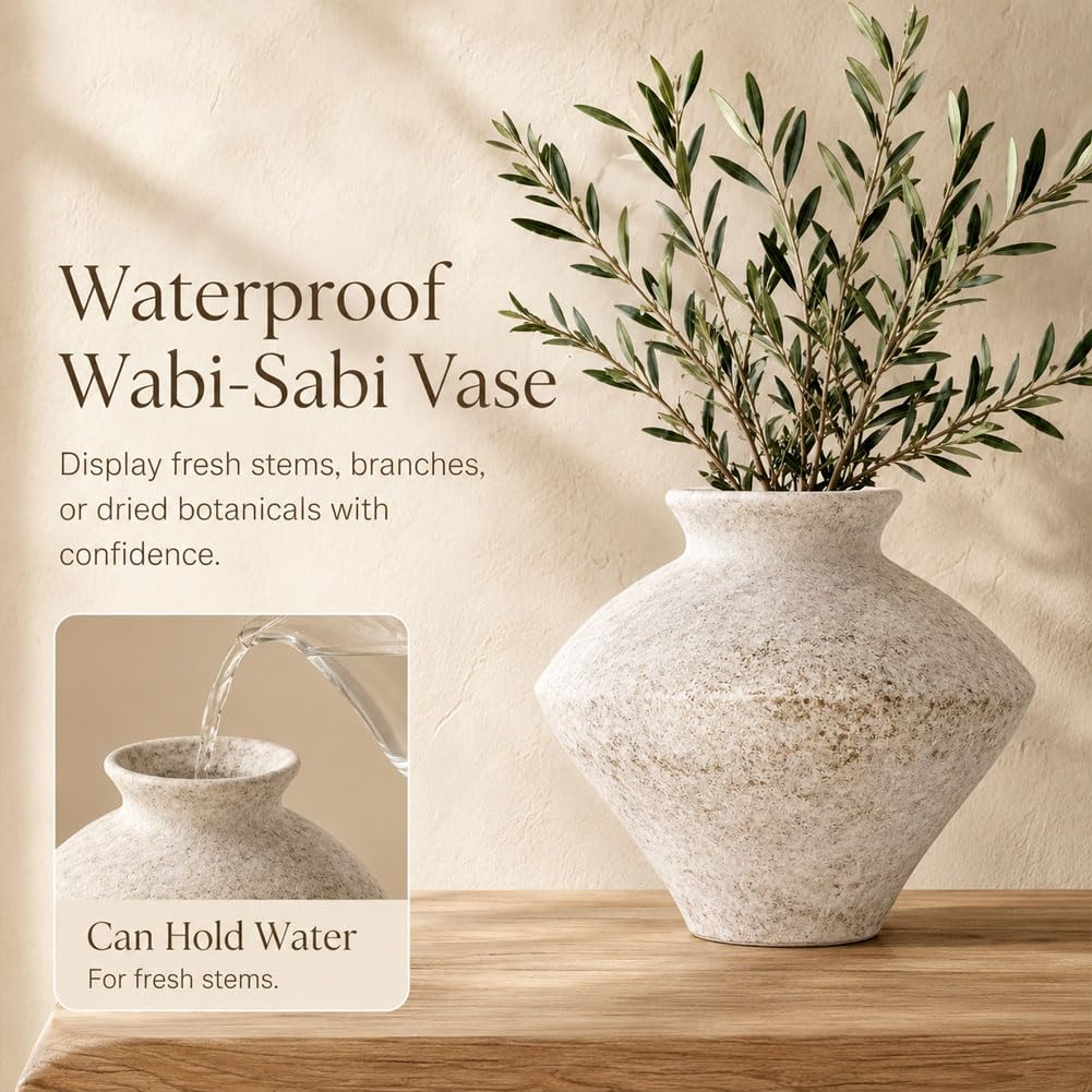 Amazon.co.jp: Wabi Sabi ヴィンテージ花瓶、高さ6.3インチ わびさび