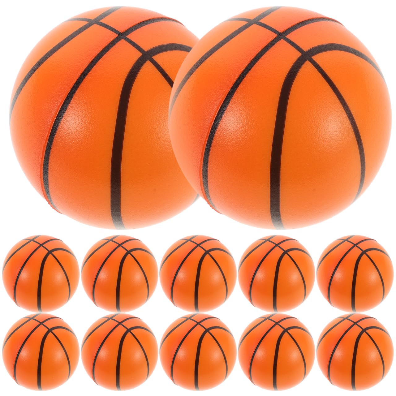 15pcs Mini Pu Foam Basketball Stress Balls - Soft Squeeze Toys for Kids and Adults, Ideal for Reliese Stress and Party Decoration