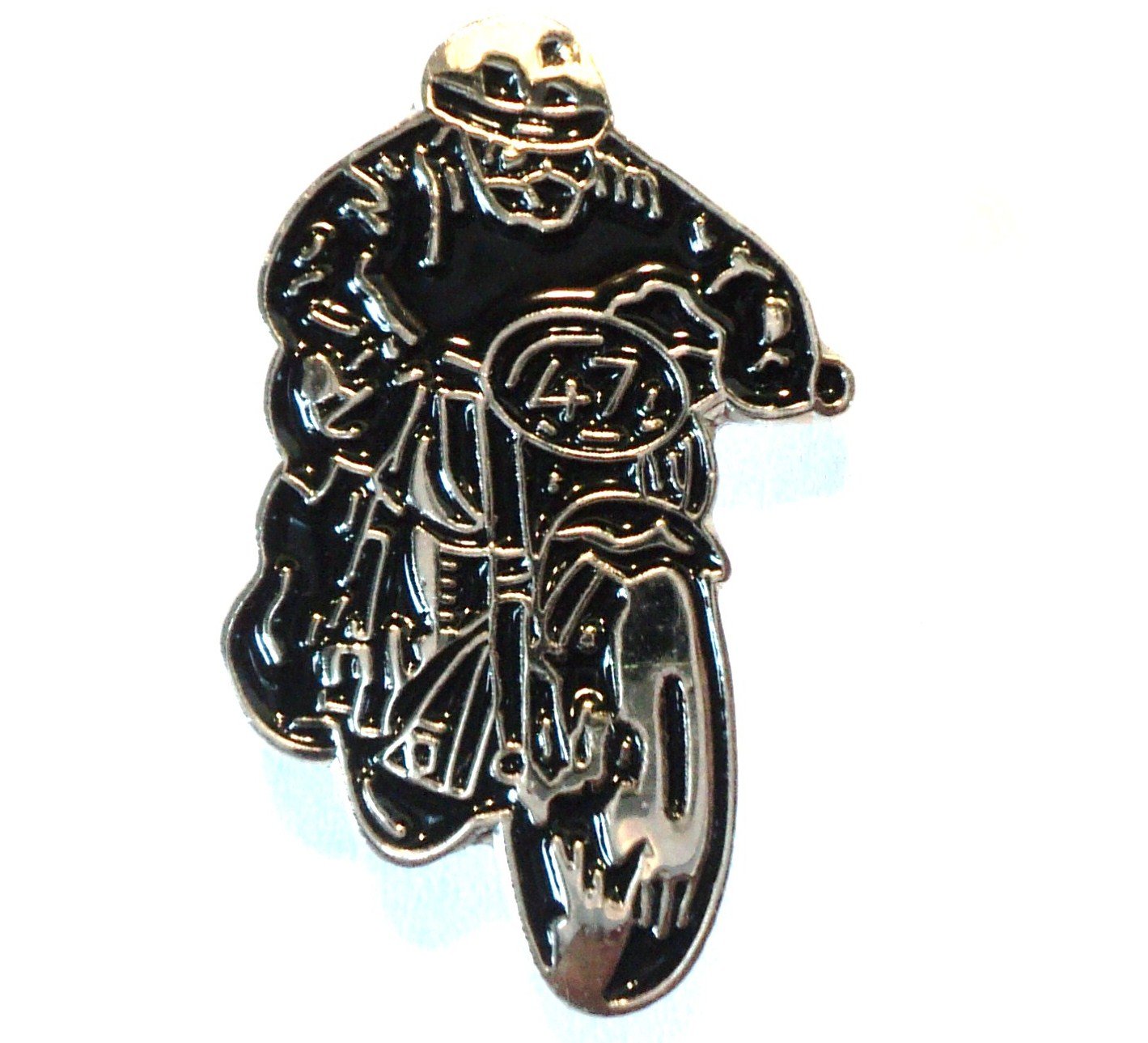 Classic 1960's TT Racer Ton Up Boy Biker Metal Motorcycle Enamel Badge