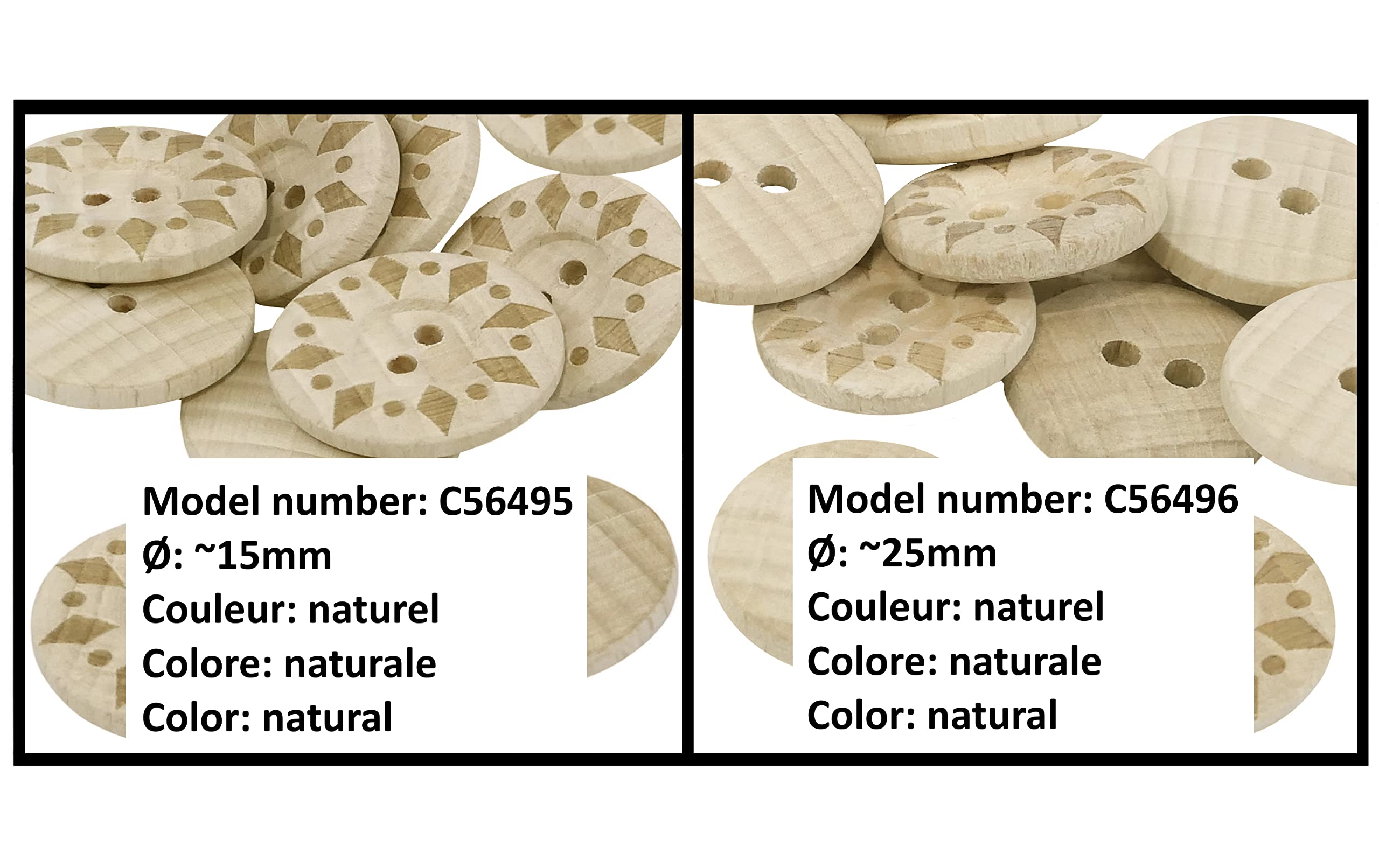 Set Di 10 Bottoni Rotondi In Metallo Ottone Invecchiato - Diametro 15 Mm, 2 Fori, Per Cucito E Merceria - Foto 8