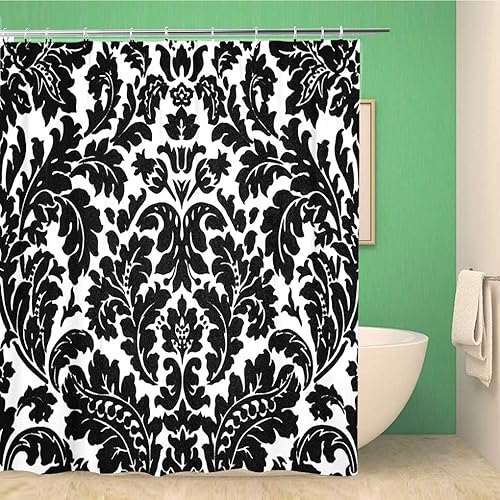 Miniatura 6 de Cortina de ducha con diseño de jirafa y helado (59.8 x 72.0in, impermeable, con ganchos)