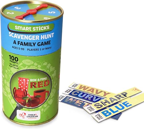 Chalk & Chuckles - Juego de búsqueda del tesoro para niños de 4 a 8 años, 8 a 12 años, divertido juego familiar, actividades en interiores y
