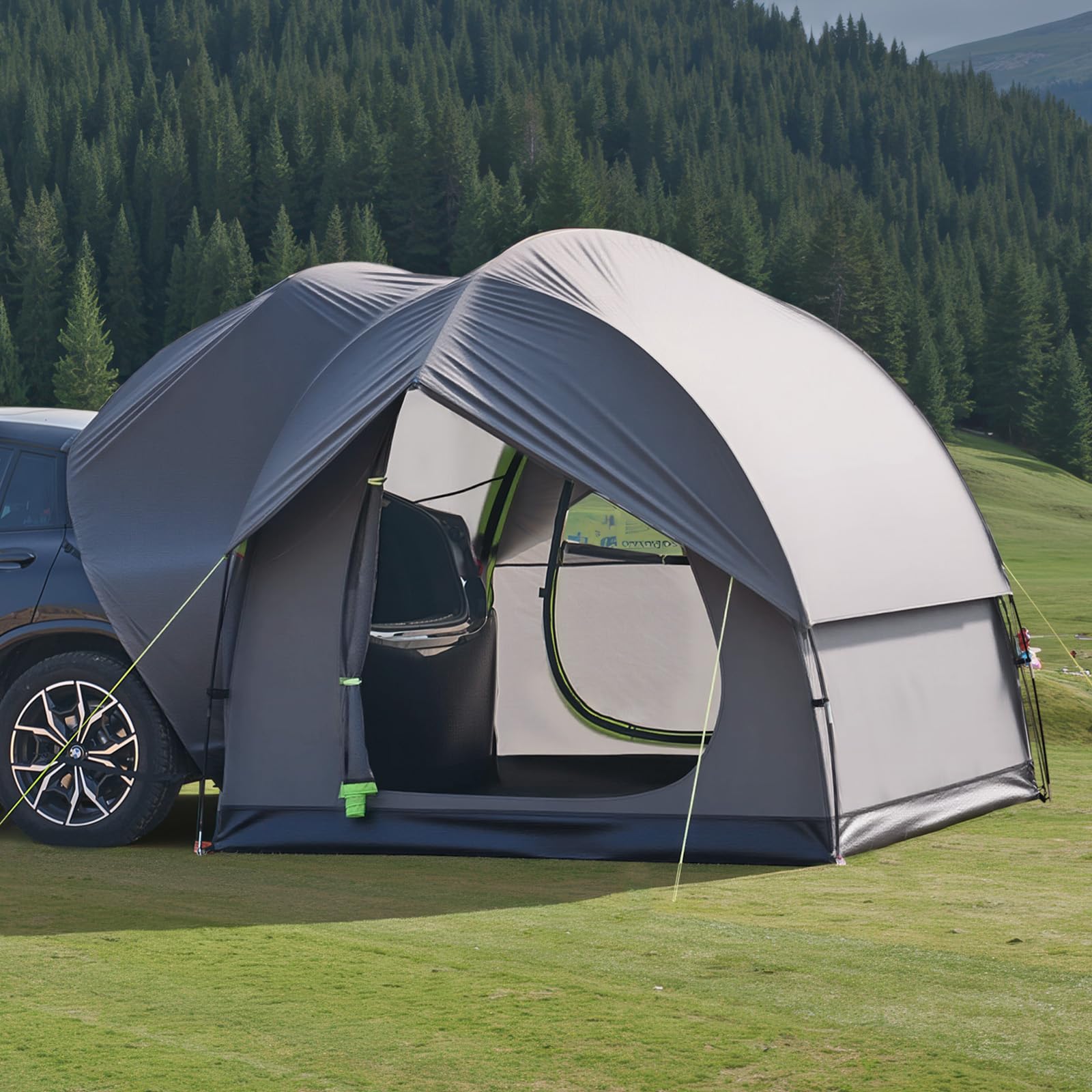 VEVOR Tenda da Campeggio per Auto SUV 240 x 240 x 215 cm Impermeabile PU2000 Design a Doppio Strato 5-8 Persone