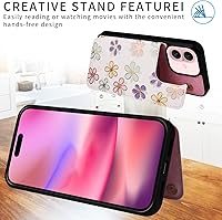 Vista 373 de UEEBAI Funda tipo cartera para iPhone 15 Pro Max con tarjetero, cubierta de cuero PU con soporte, bloqueo RFID, doble cierre magnético, relieve