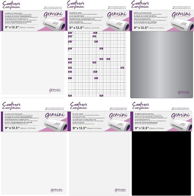 Gemini Accessories Replacement Plate Bundle - Includes All Plates Needed - Official Gemini Accessories by Crafter's Companion