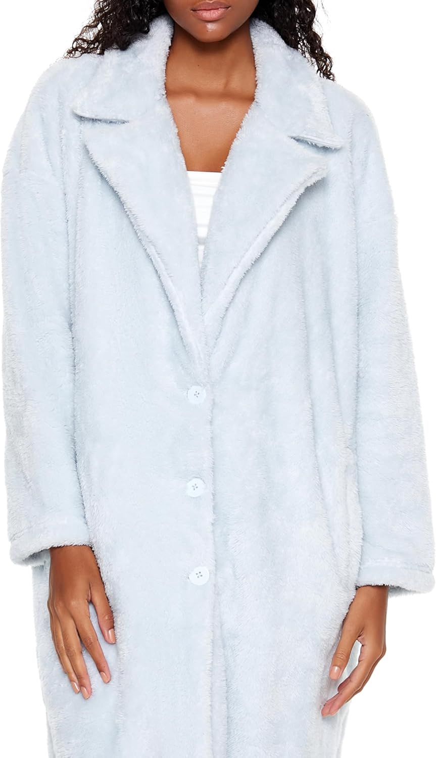 Forever 21 womens Faux Shearling Teddy Duster Coat - Image 5