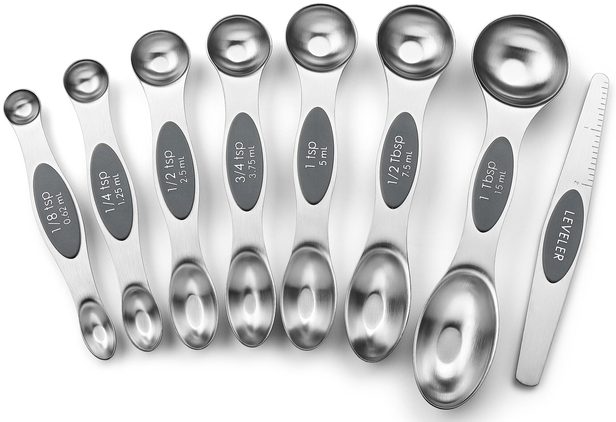 Spring Chef Stainless Steel Magnetic Measuring Spoons Set of 8, Black — Amazon image 22