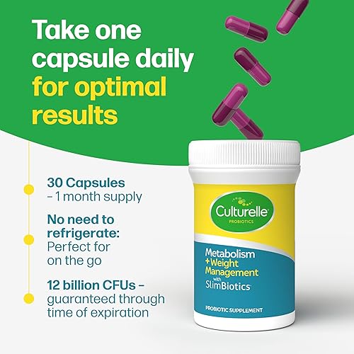 Miniatura 6 de Culturelle Metabolismo + Control de peso con cápsulas probióticas SlimBiotics® – 30 unidades – Ayuda a controlar el peso de manera segura - Promueve