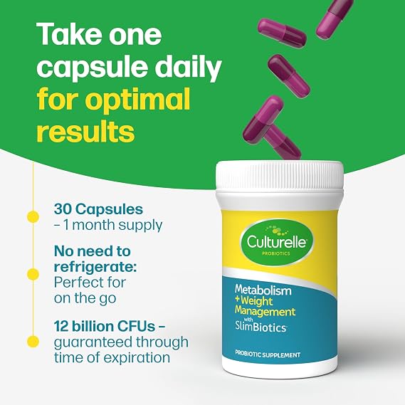 Culturelle Metabolism + Weight Management with SlimBiotics Probiotic 30 Ct