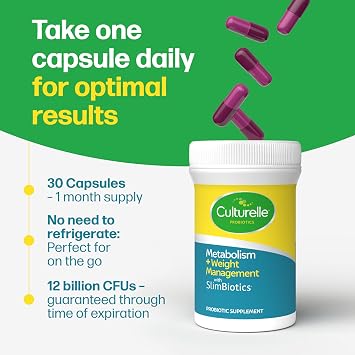 Culturelle Metabolism + Weight Management with SlimBiotics Probiotic 30 Ct