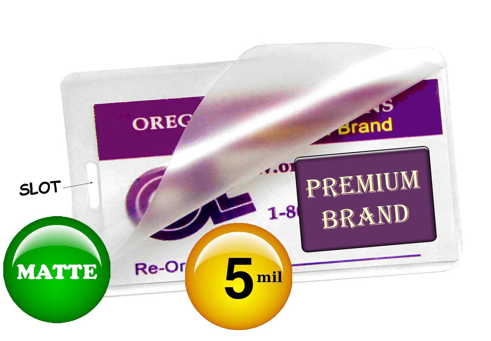 500 Of Each Pre-slotted 10 Mil Luggage Tag Hot Laminating Pouches 2-1/2