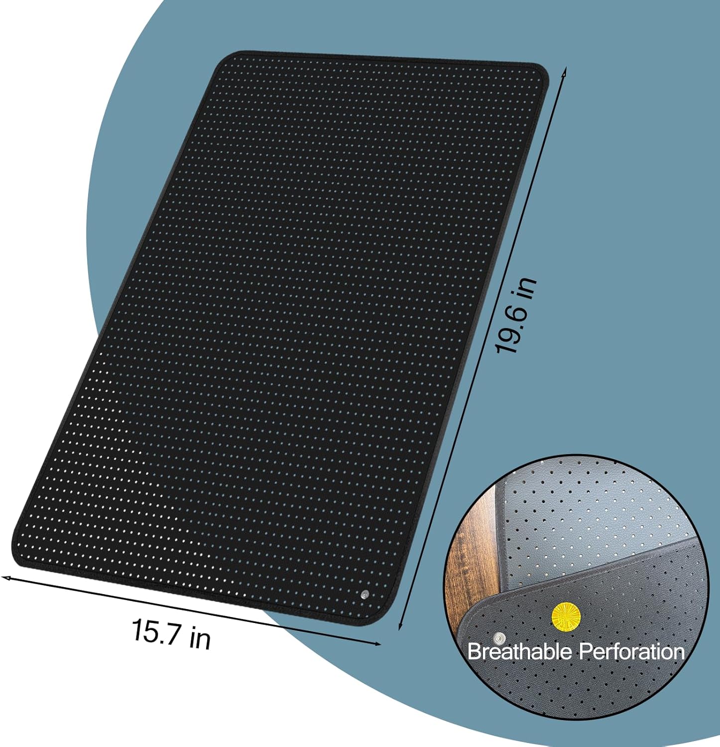 NIULAFR Grounding Mat with 15ft Grounding Cord, Grounding Pad 15.7 x 19.6 Inch, Earth Therapy for Better Sleep