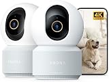 Amazon product image of Anona 4K UHD Indoor Camera, Pet/Dog/Baby Security Camera with Phone App, 360°Pan-Tilt, 5G/2.4G Dual-Band Wi-Fi 6, Auto-Tracking, Person/Pet/Baby Crying Detection, Privacy Mode, Two-Way Audio, 2 Pack