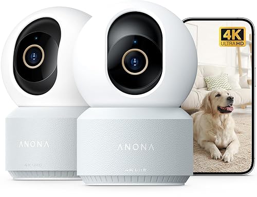 Anona 4K UHD Indoor Camera, Pet/Dog/Baby Security Camera with Phone
